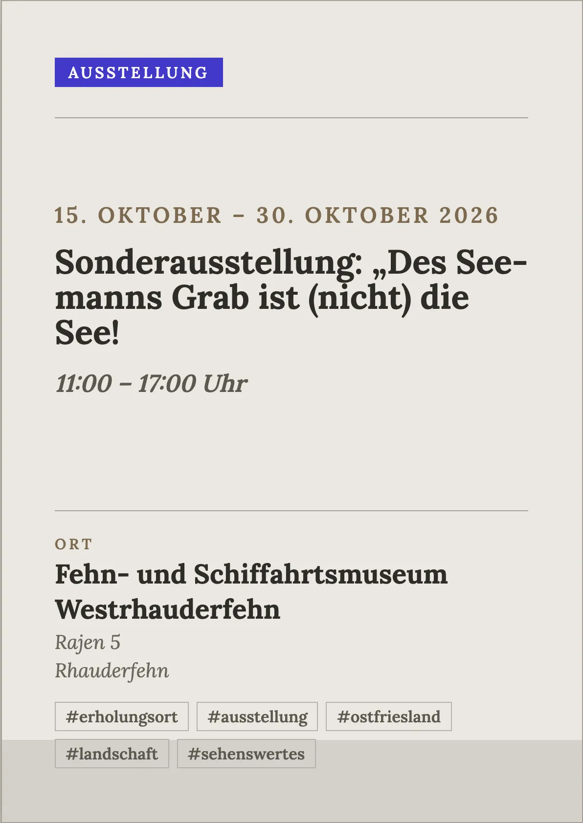 Veranstaltungsflyer