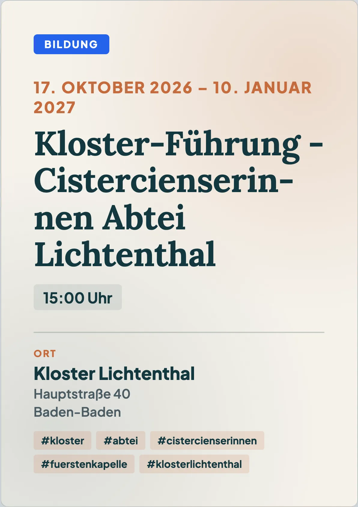 Veranstaltungsflyer