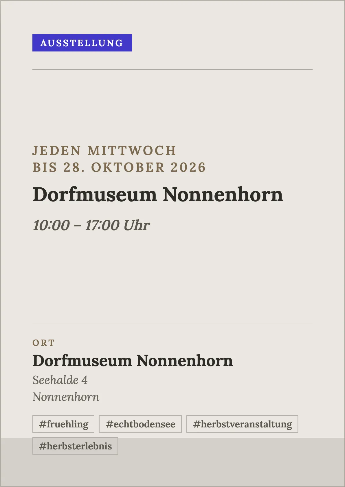 Veranstaltungsflyer