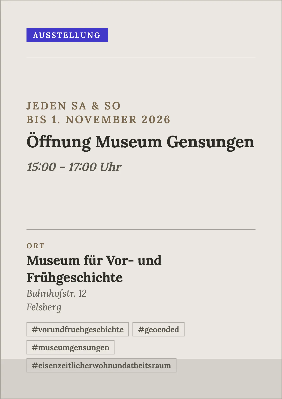 Veranstaltungsflyer