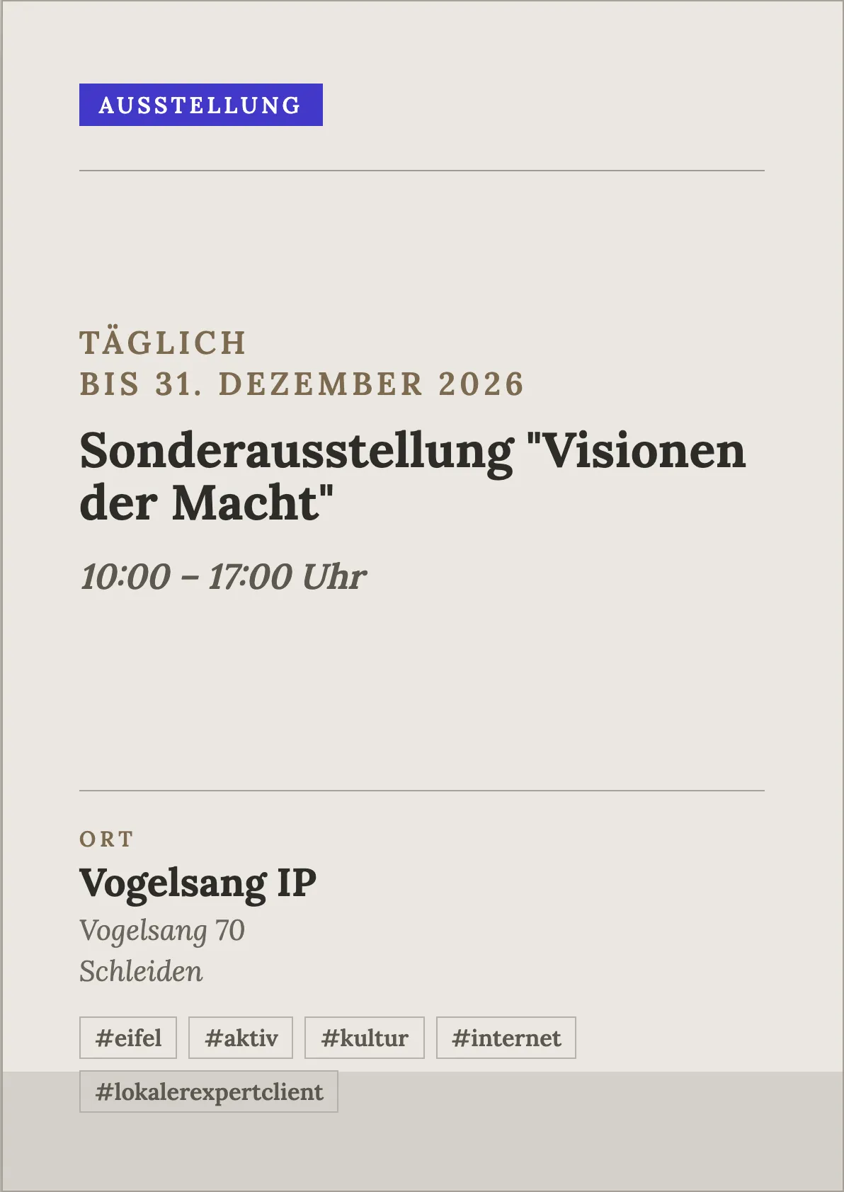 Veranstaltungsflyer