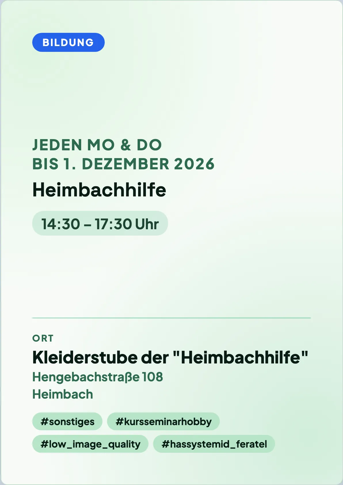 Veranstaltungsflyer