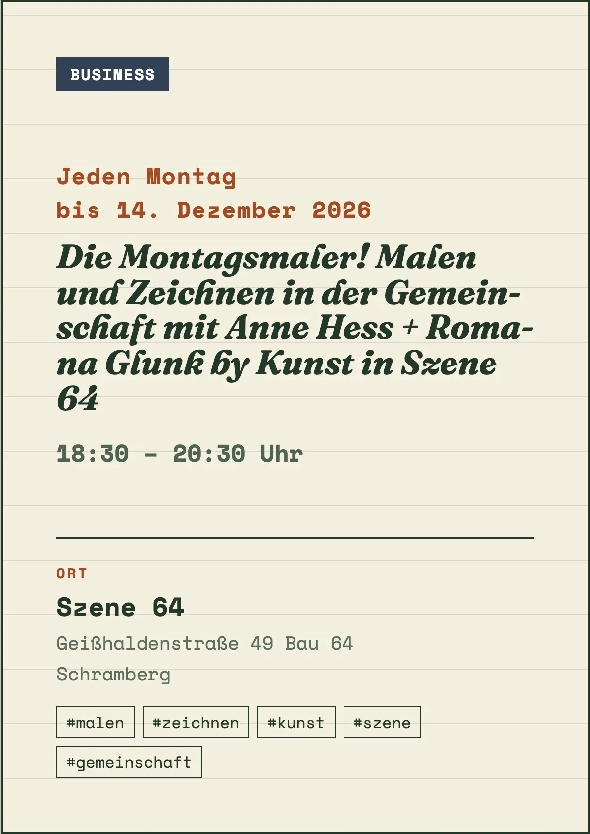 Veranstaltungsflyer