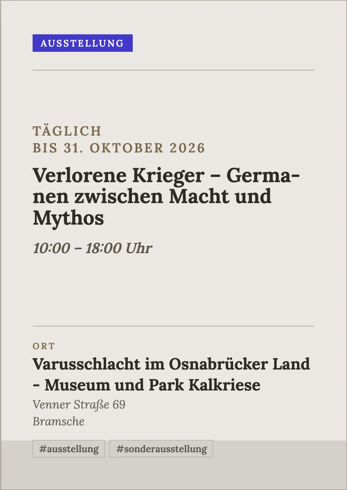 Veranstaltungsflyer