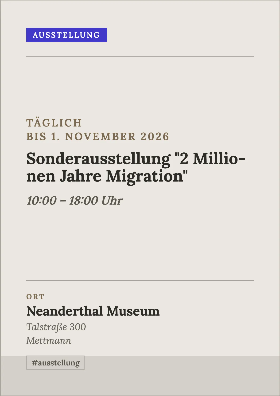 Veranstaltungsflyer