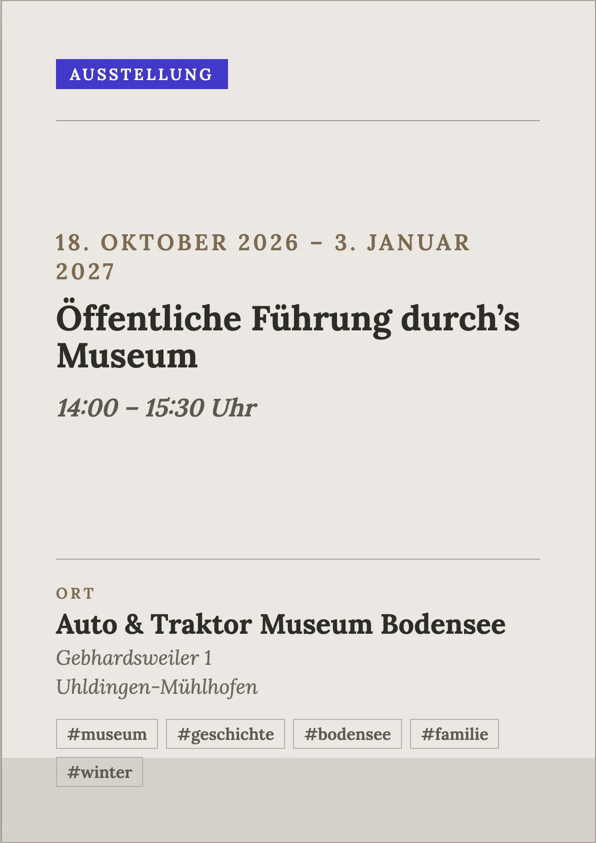 Veranstaltungsflyer
