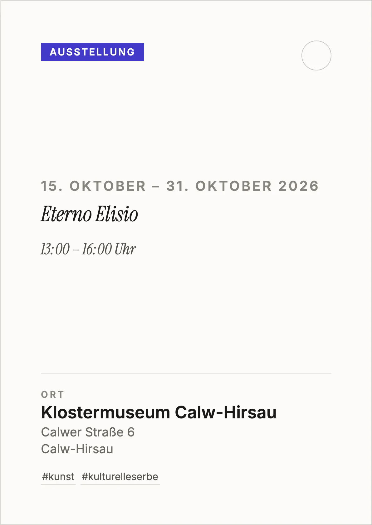 Veranstaltungsflyer