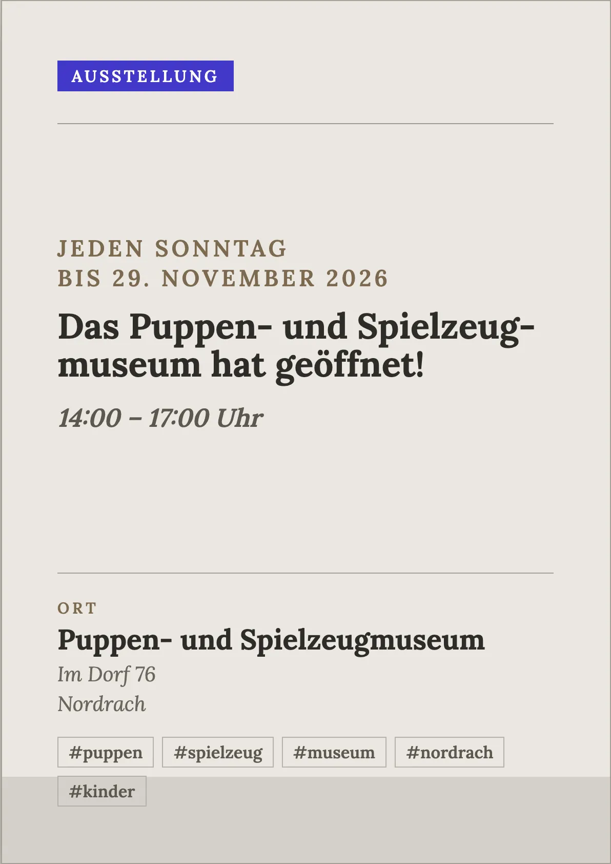 Veranstaltungsflyer