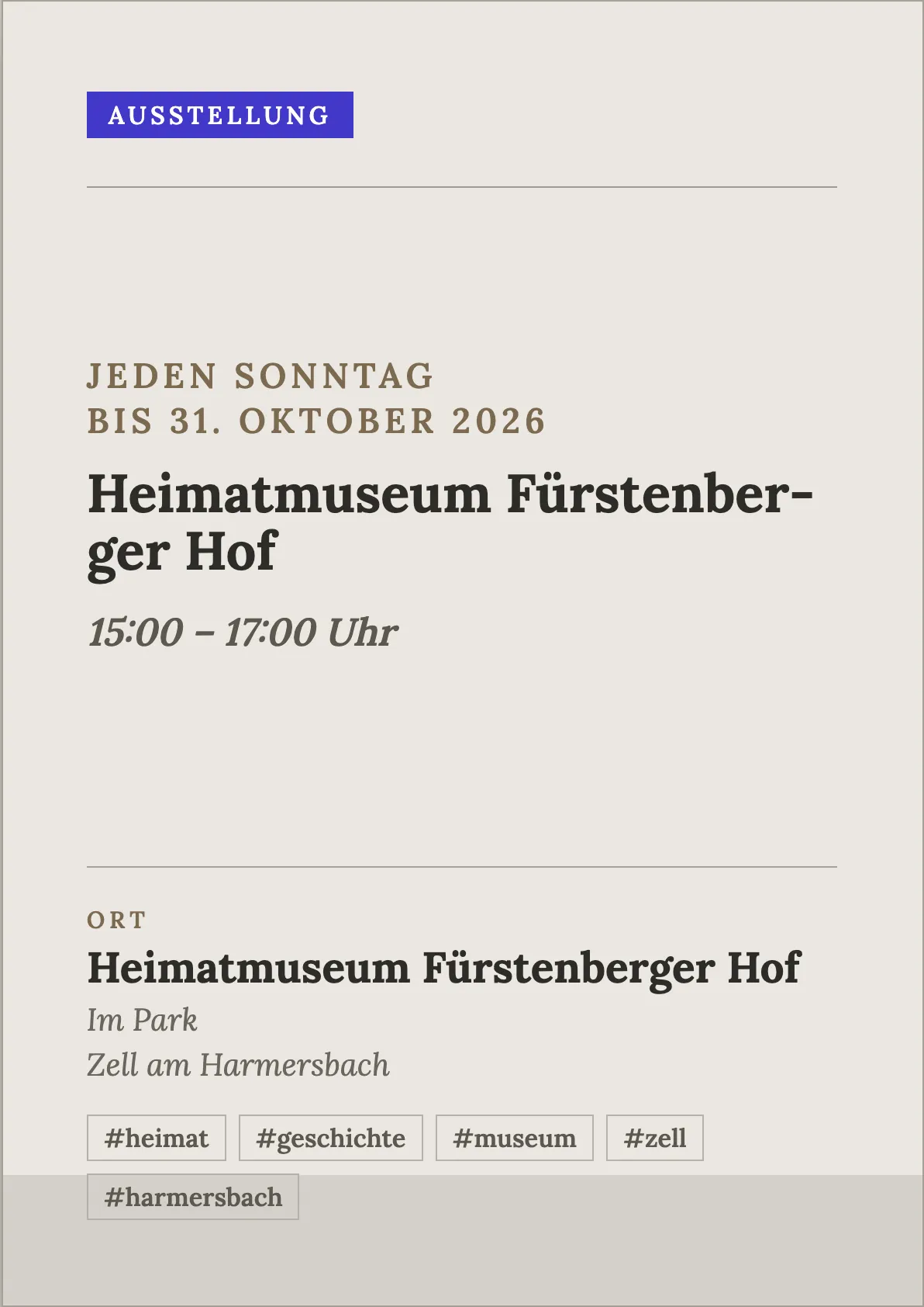 Veranstaltungsflyer