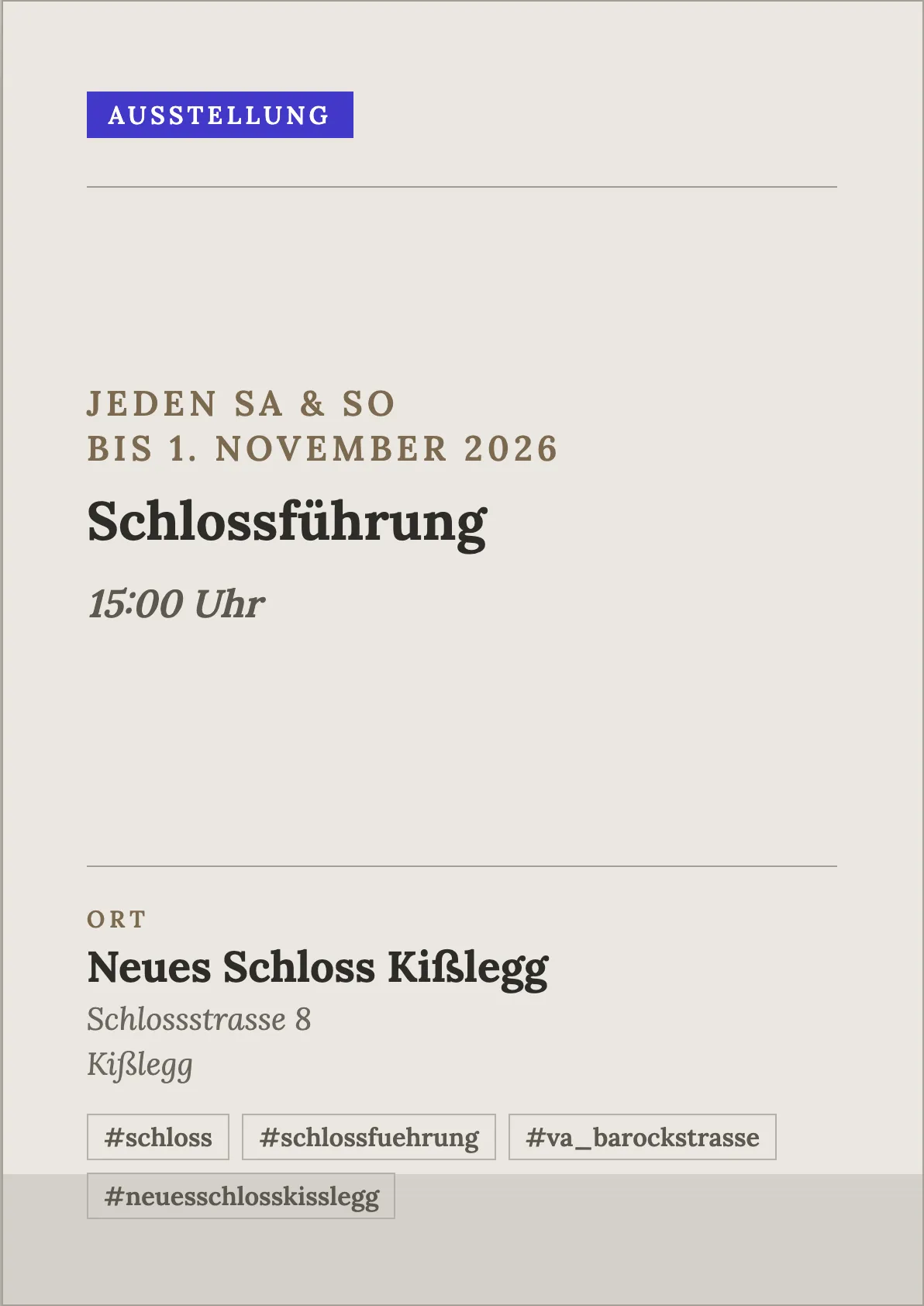 Veranstaltungsflyer