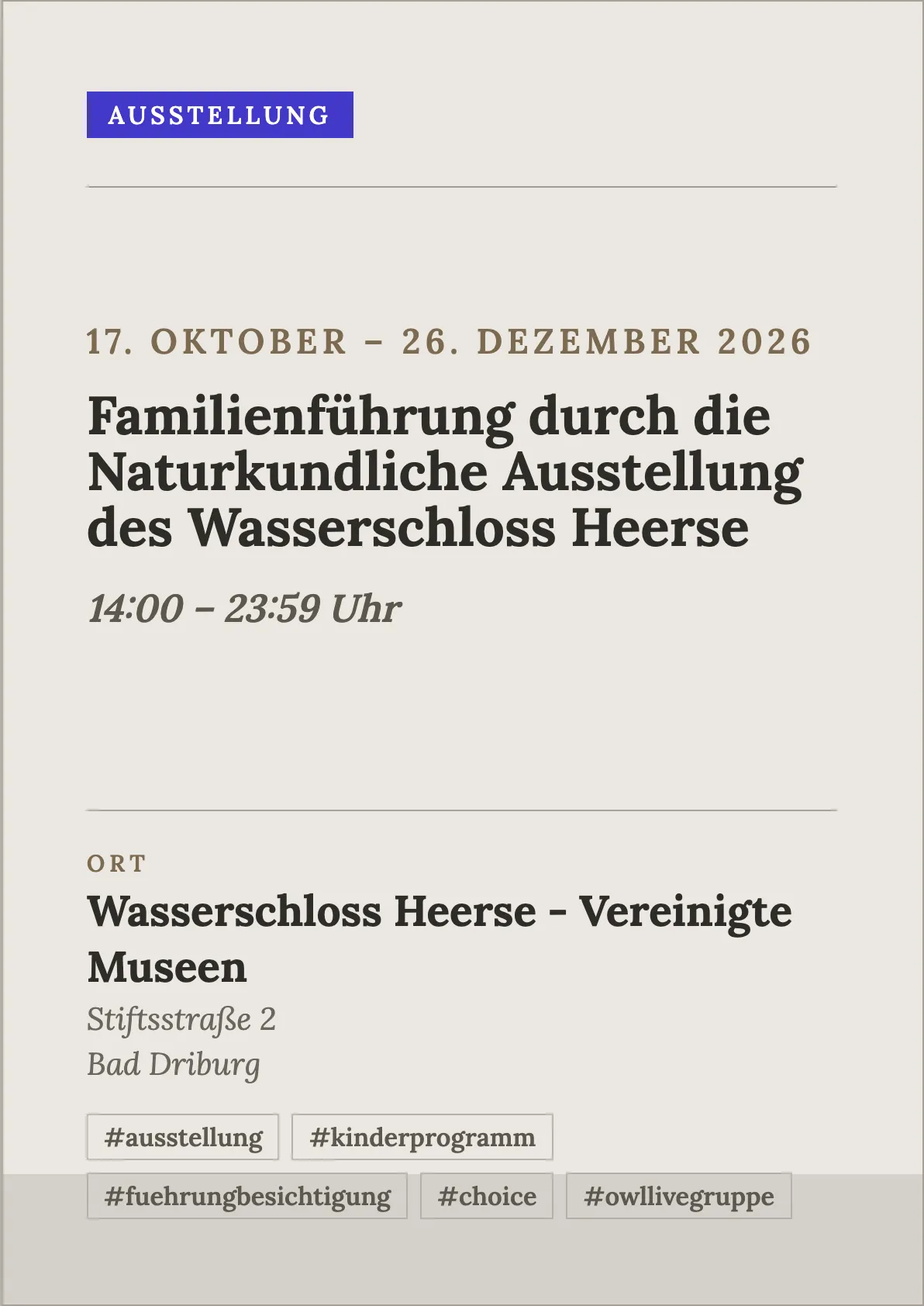 Veranstaltungsflyer