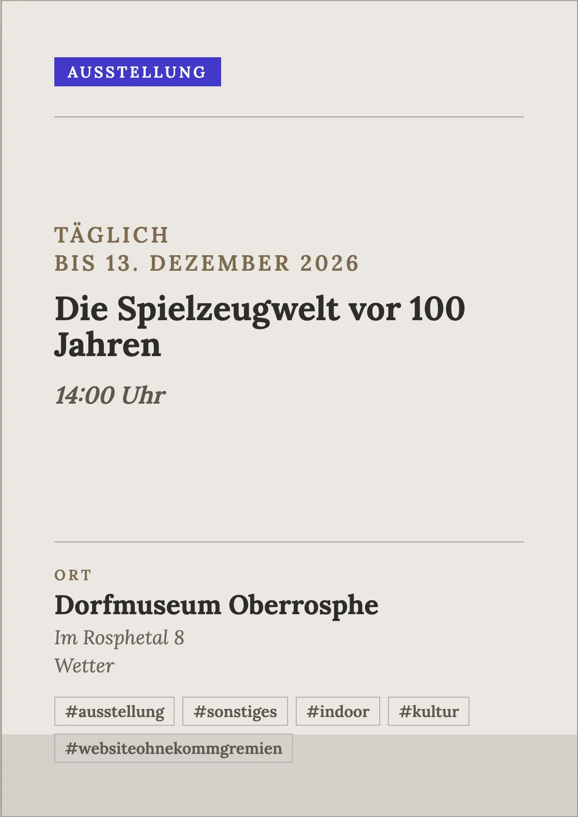 Veranstaltungsflyer