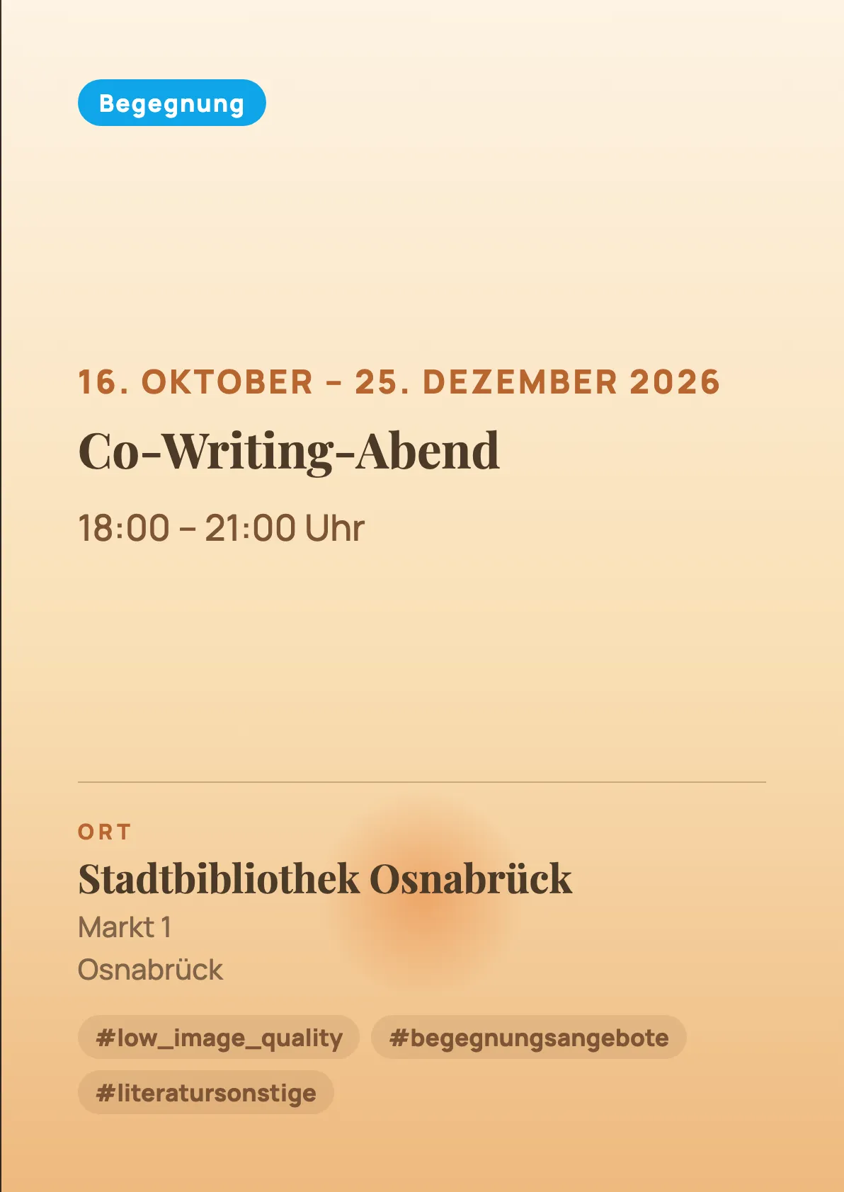 Veranstaltungsflyer