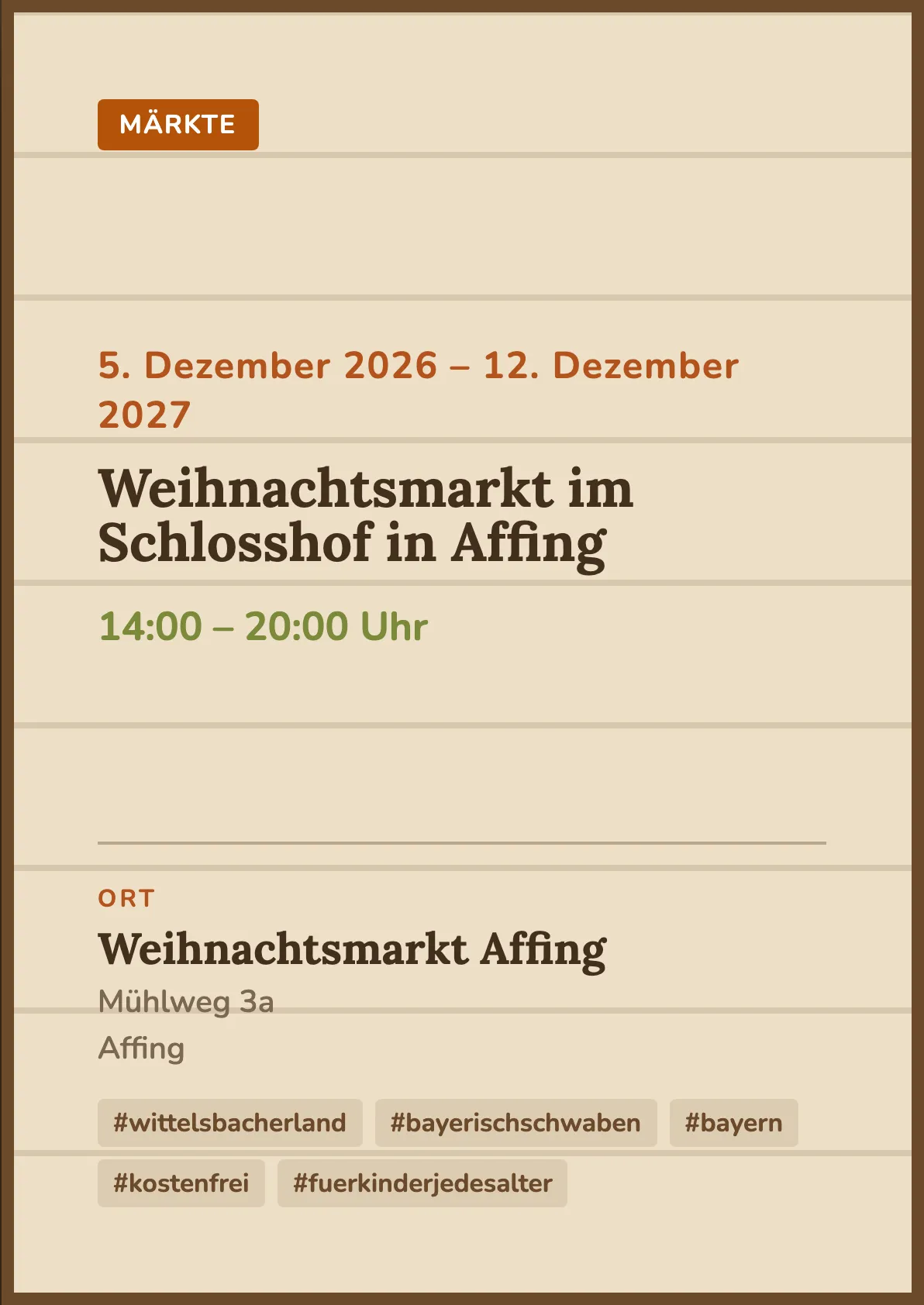 Veranstaltungsflyer