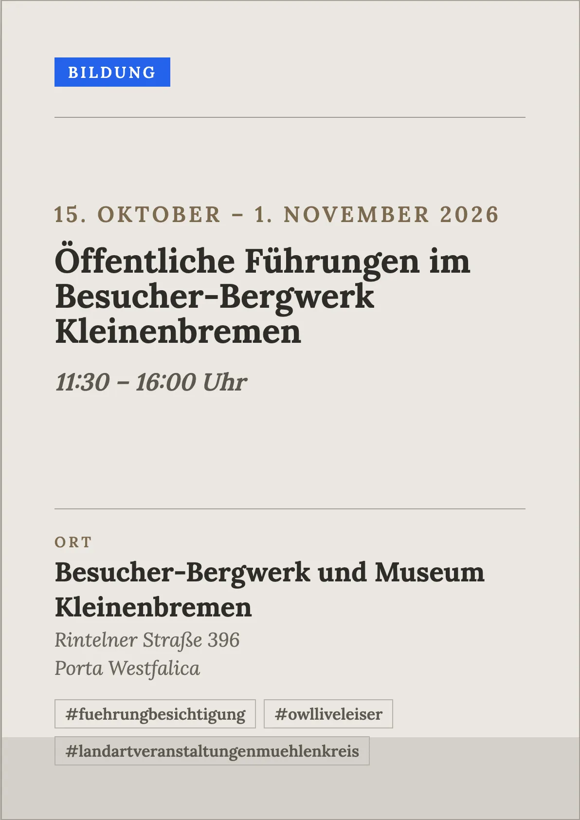 Veranstaltungsflyer