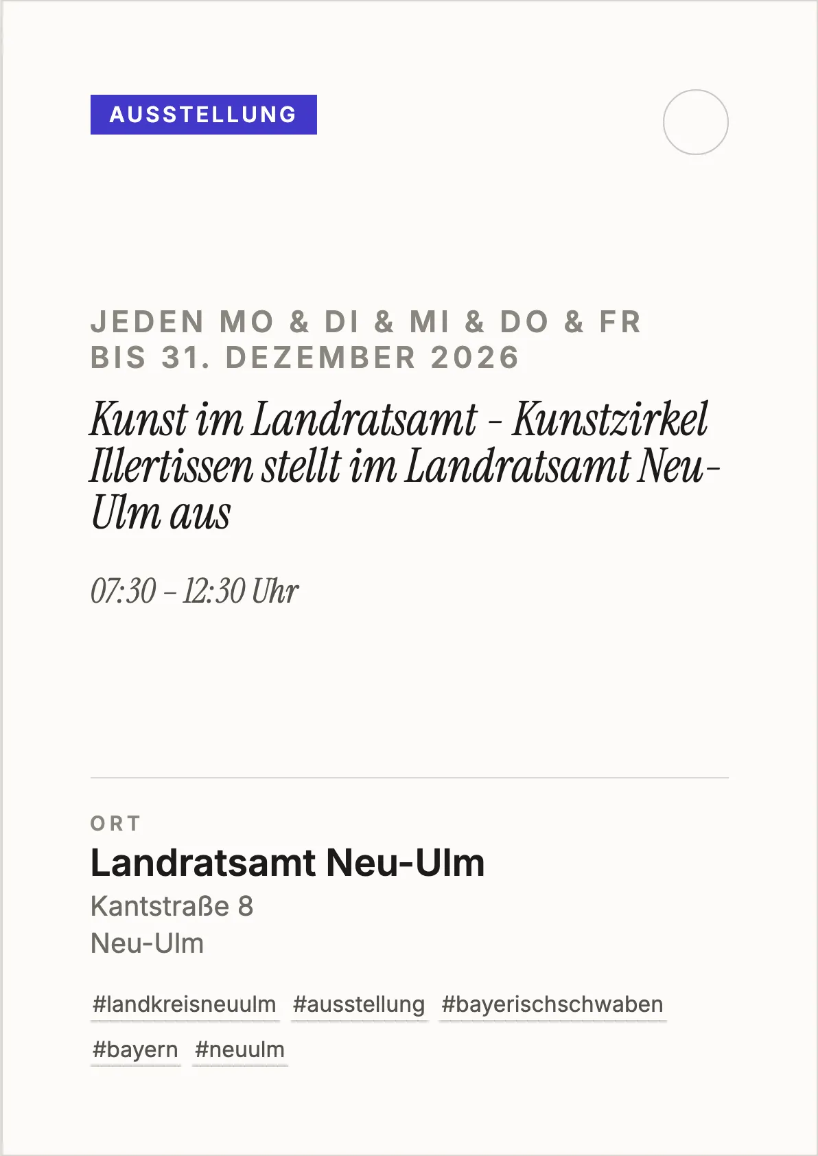Veranstaltungsflyer