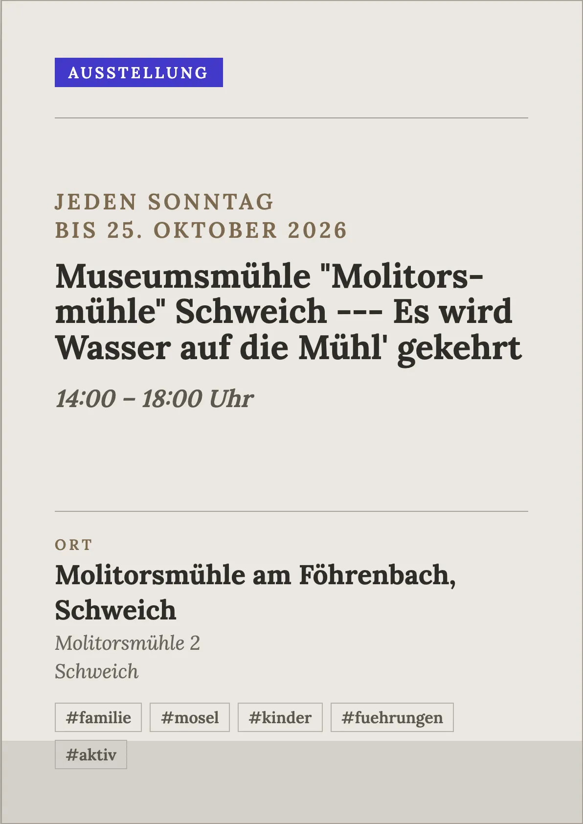 Veranstaltungsflyer