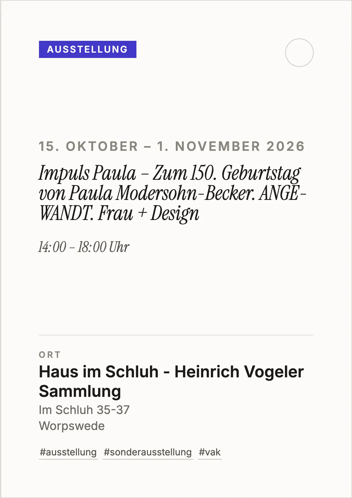 Veranstaltungsflyer