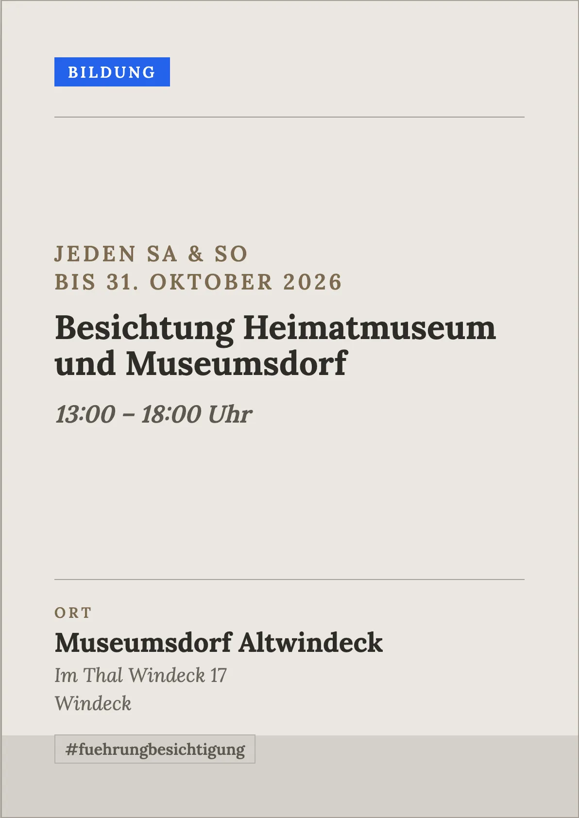 Veranstaltungsflyer