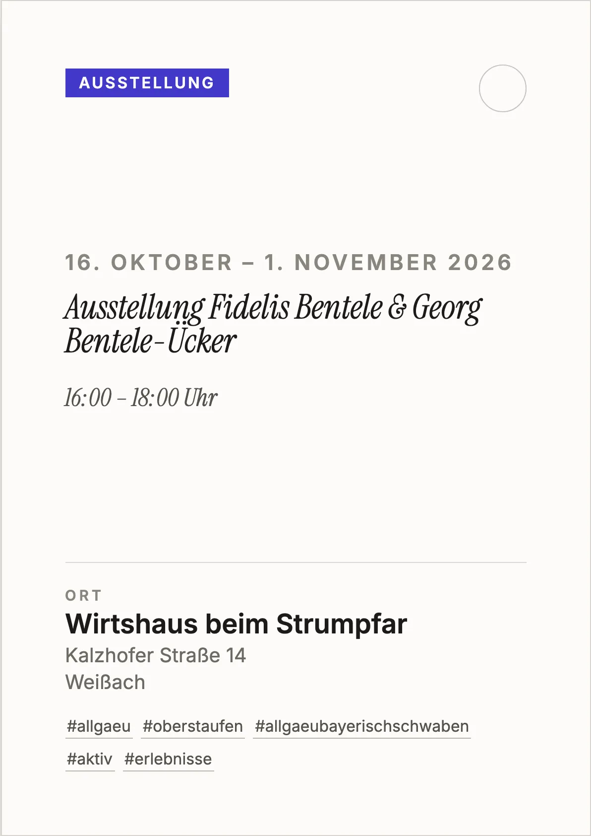 Veranstaltungsflyer