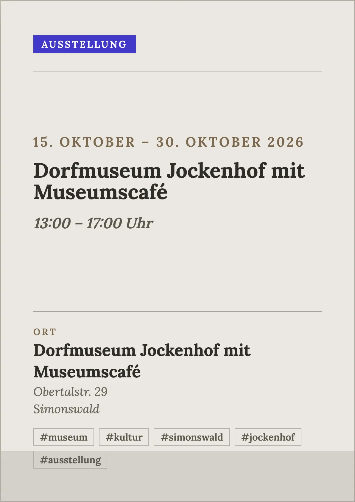 Veranstaltungsflyer