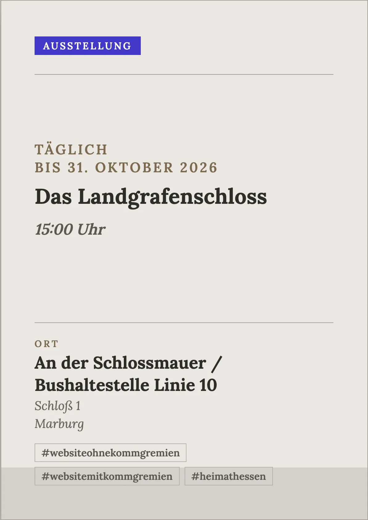 Veranstaltungsflyer