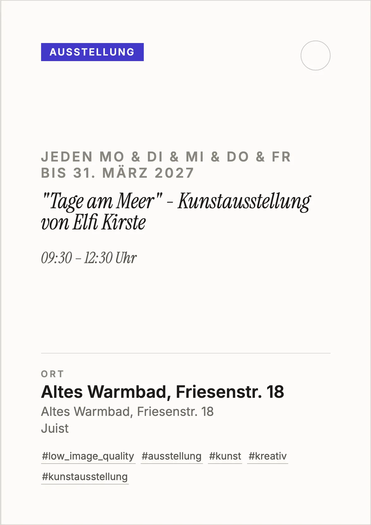 Veranstaltungsflyer