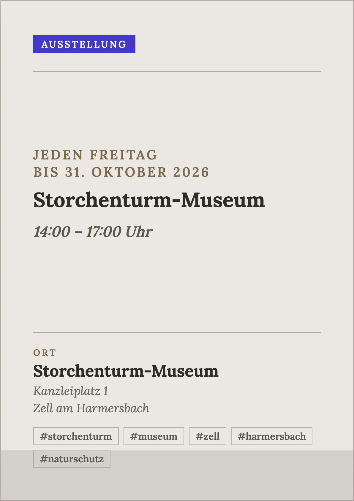 Veranstaltungsflyer