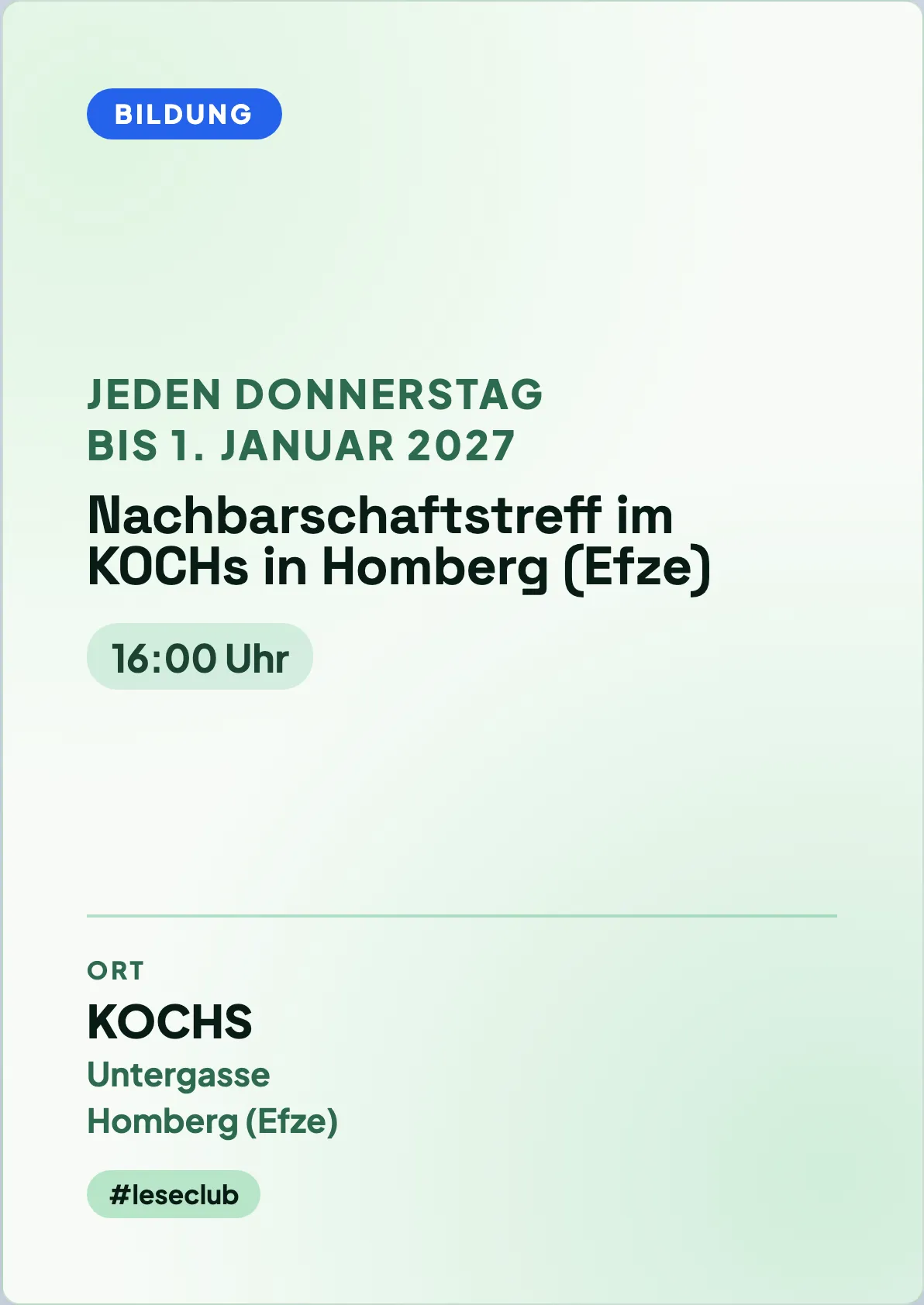 Veranstaltungsflyer
