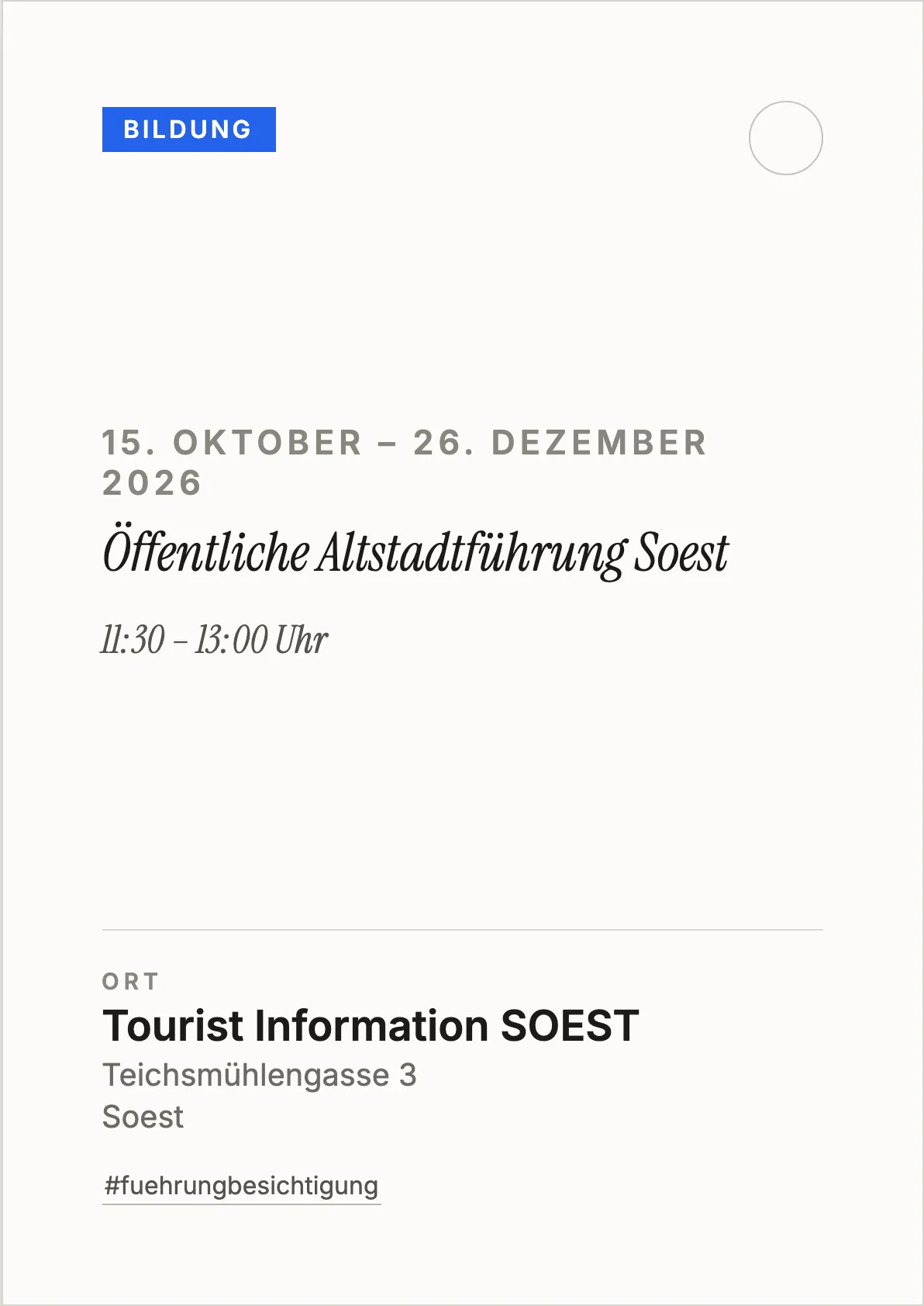Veranstaltungsflyer