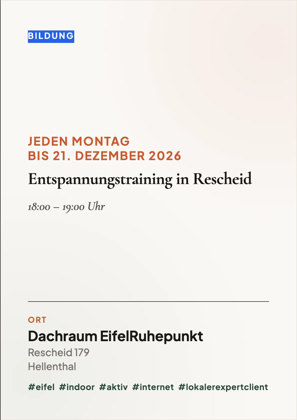 Veranstaltungsflyer