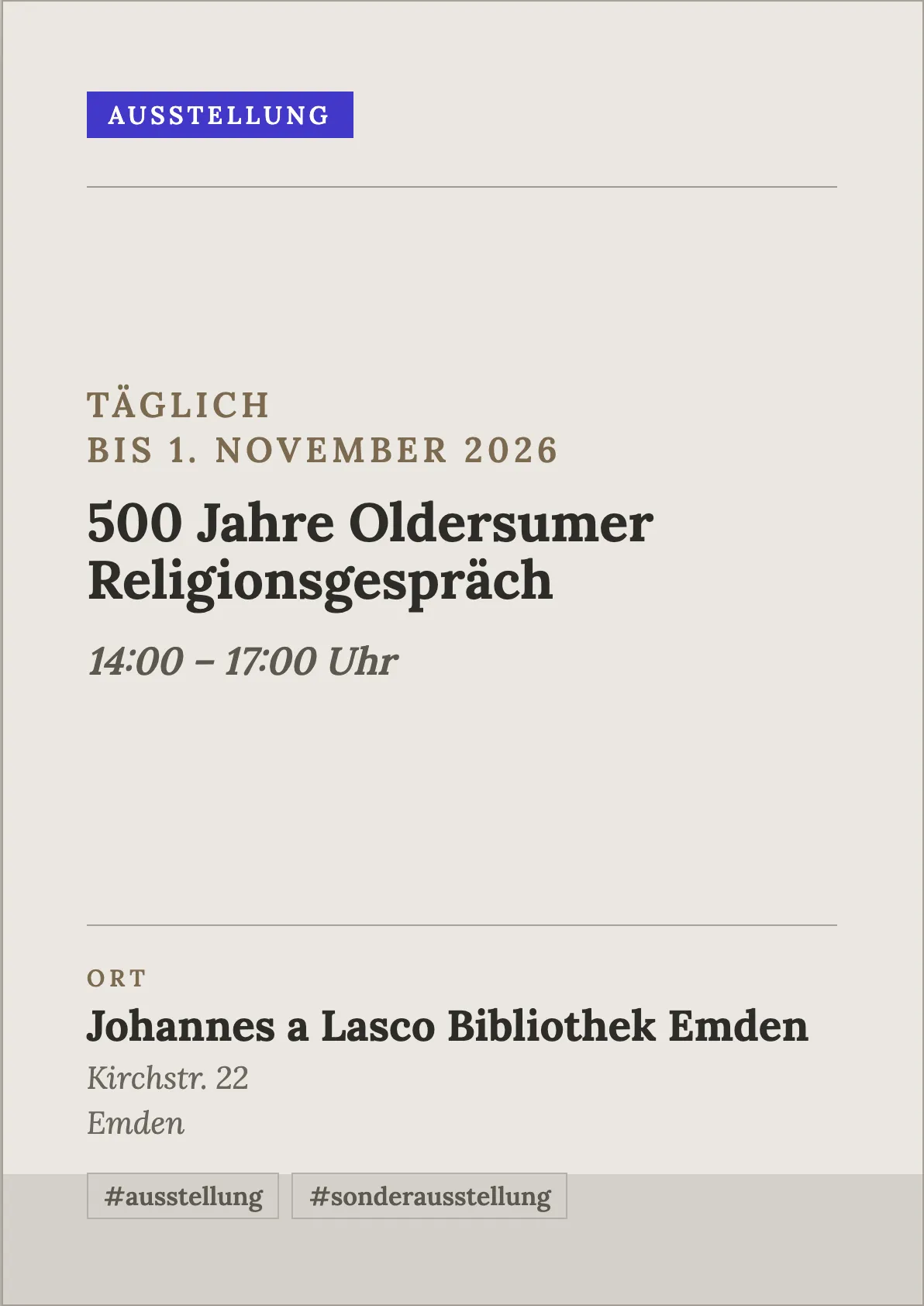 Veranstaltungsflyer
