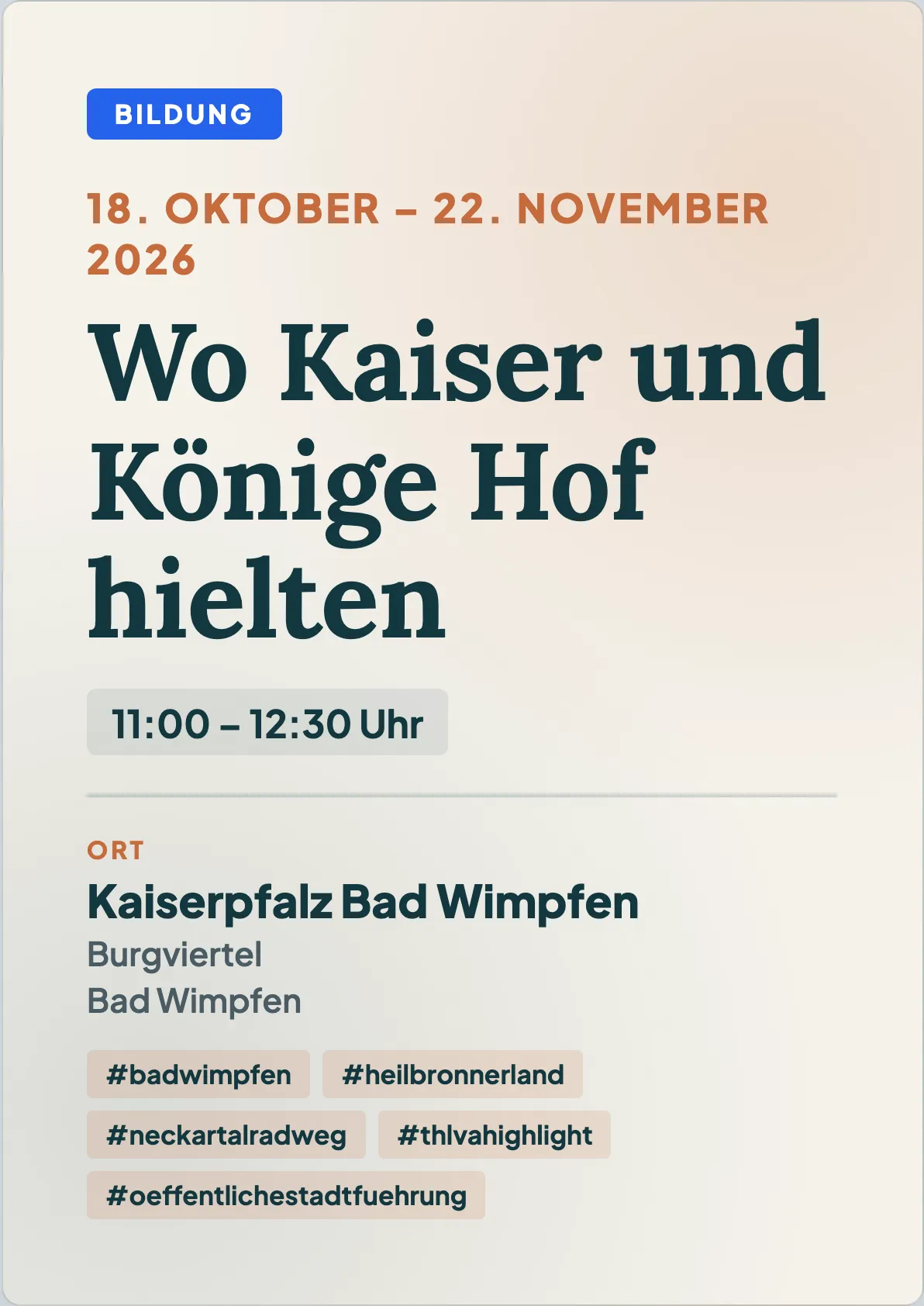 Veranstaltungsflyer