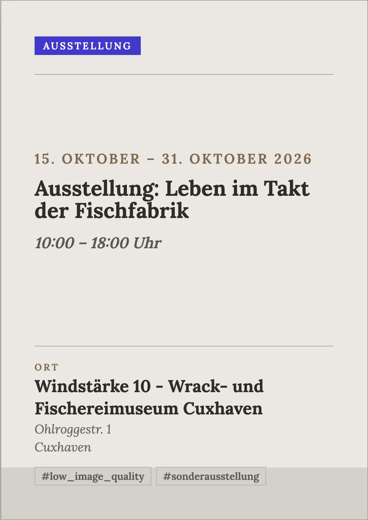 Veranstaltungsflyer