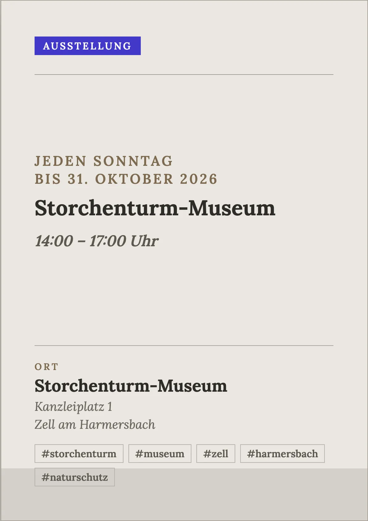 Veranstaltungsflyer