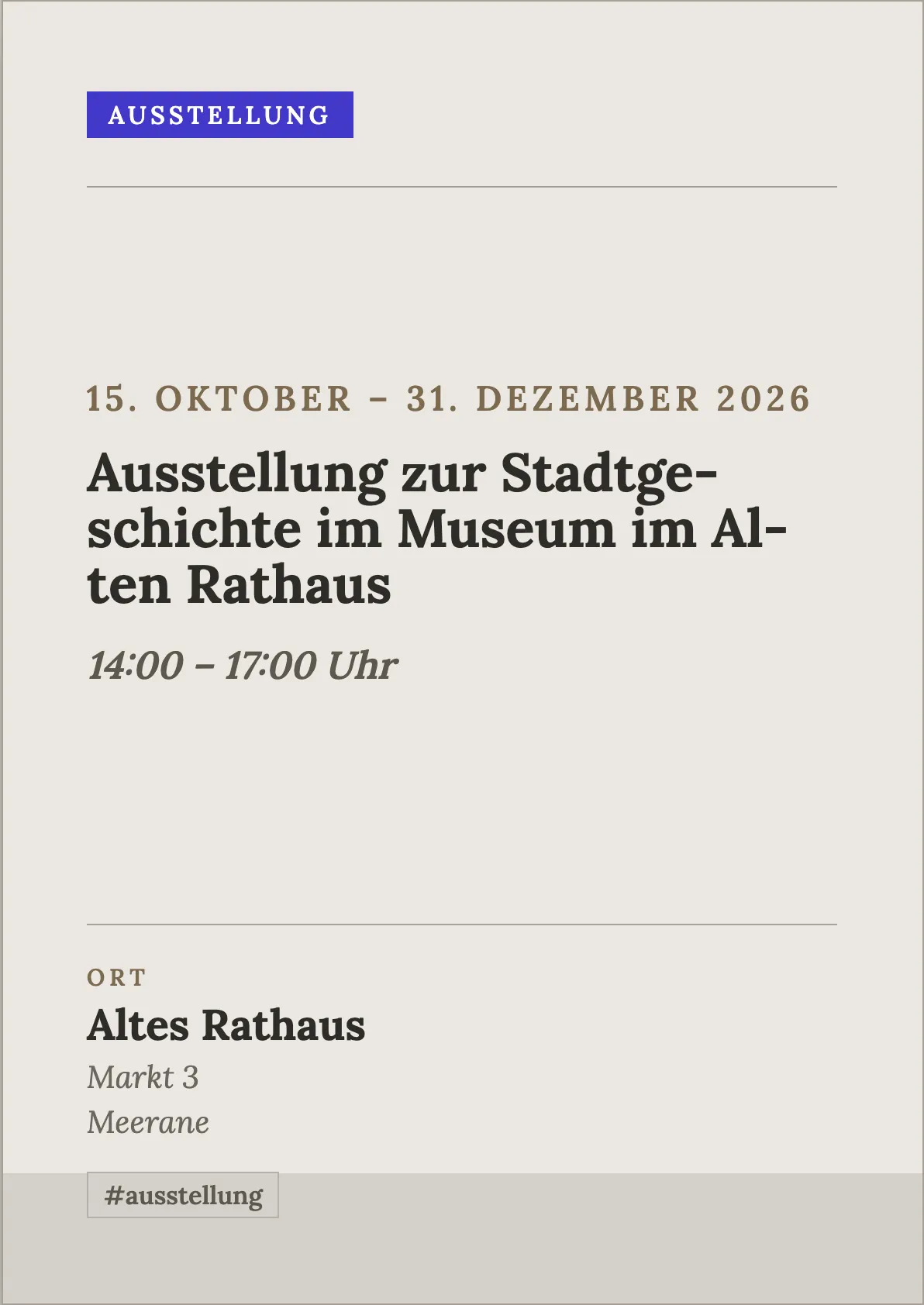 Veranstaltungsflyer