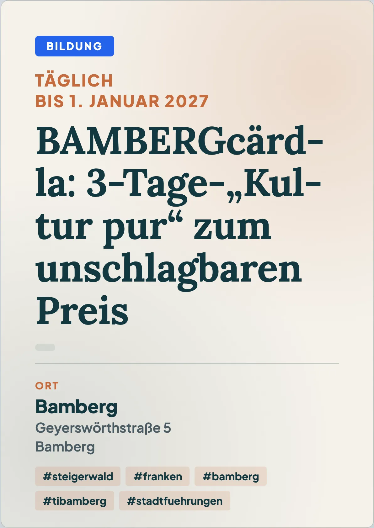 Veranstaltungsflyer