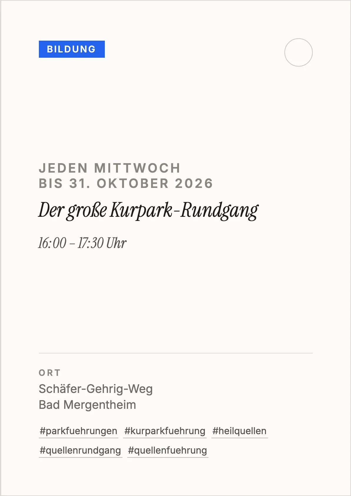 Veranstaltungsflyer