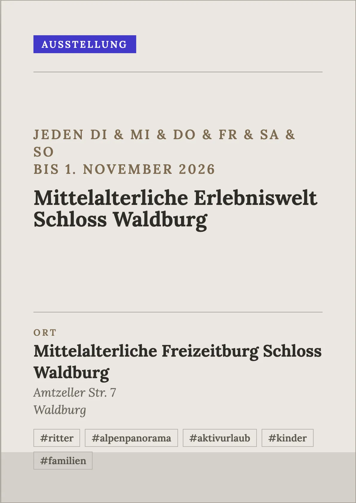 Veranstaltungsflyer