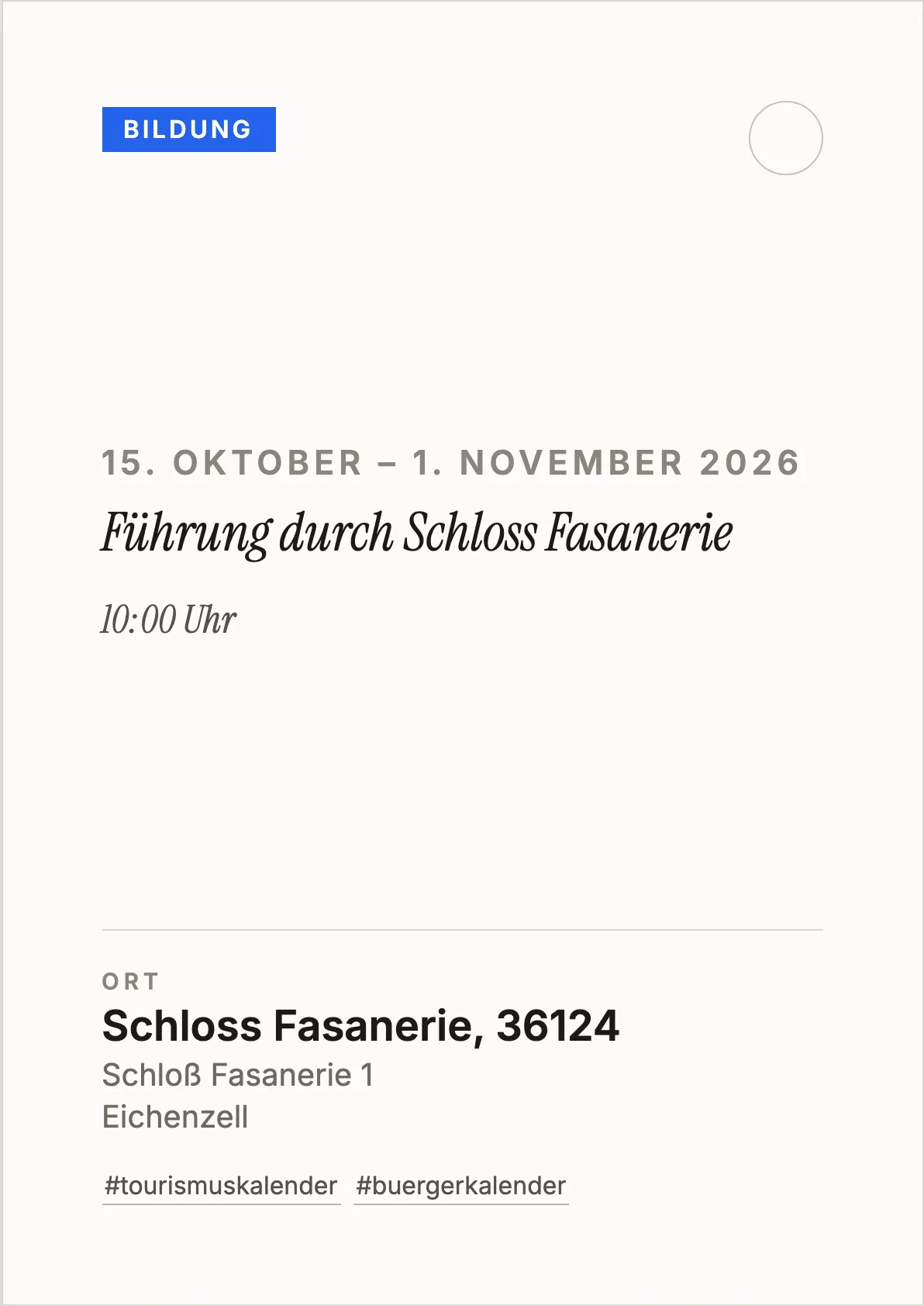 Veranstaltungsflyer