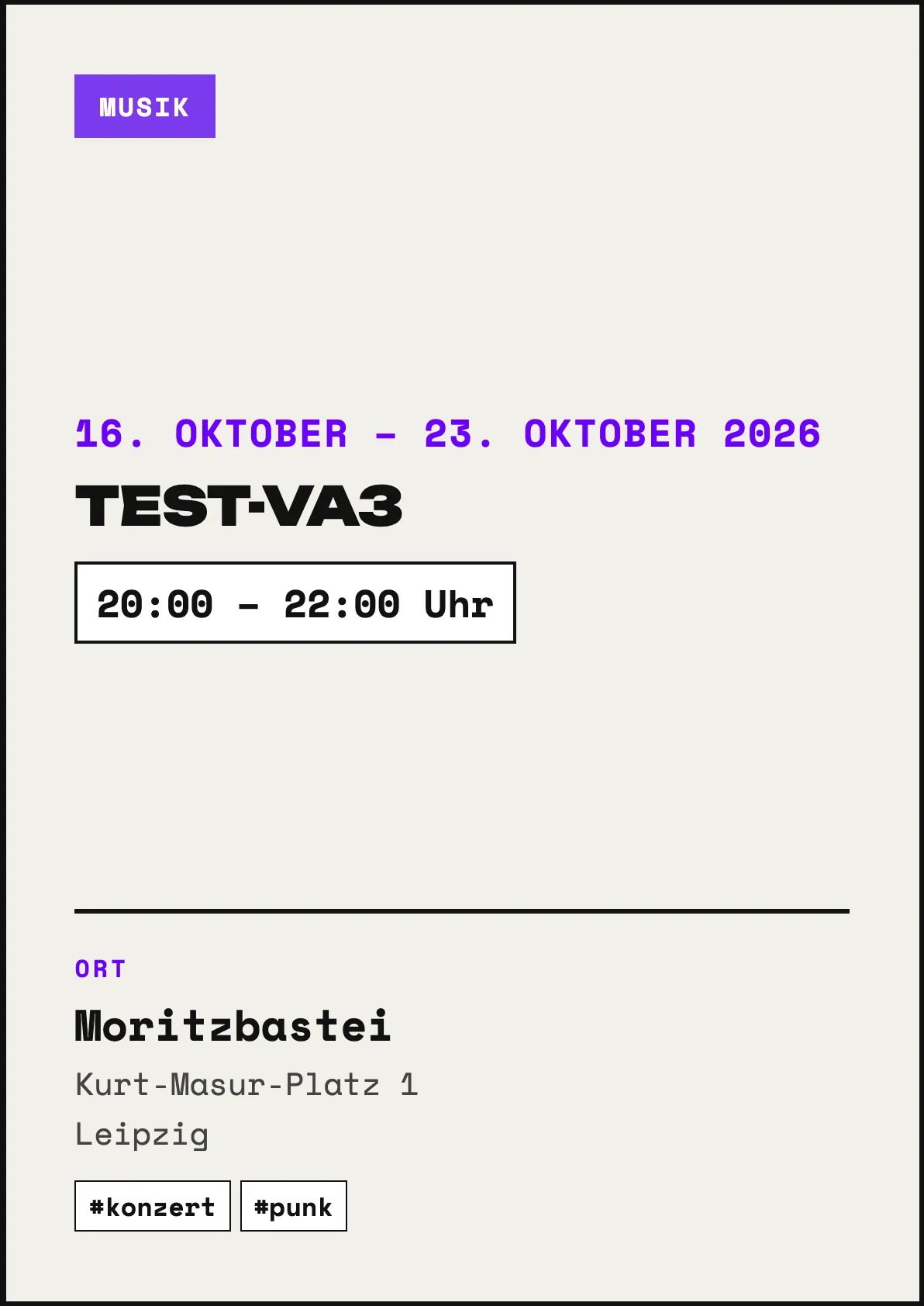 Veranstaltungsflyer