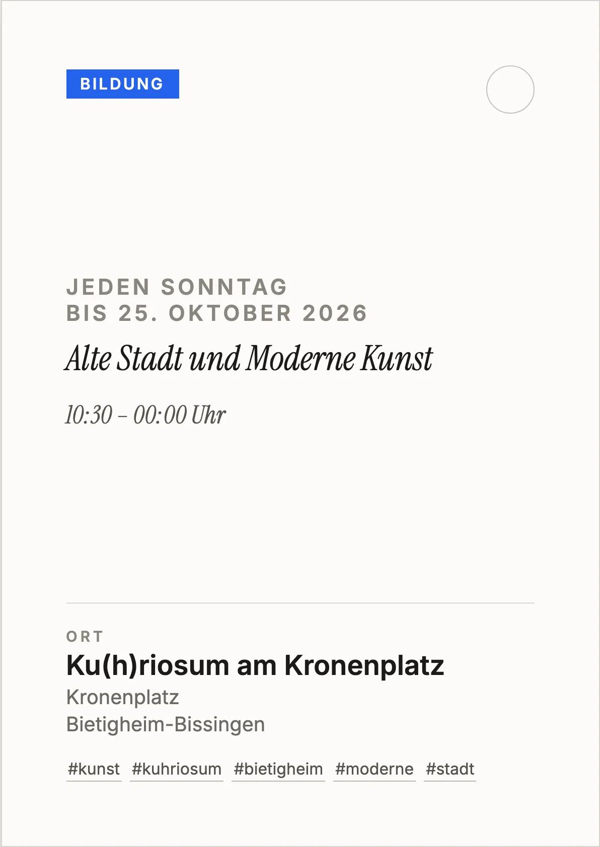 Veranstaltungsflyer
