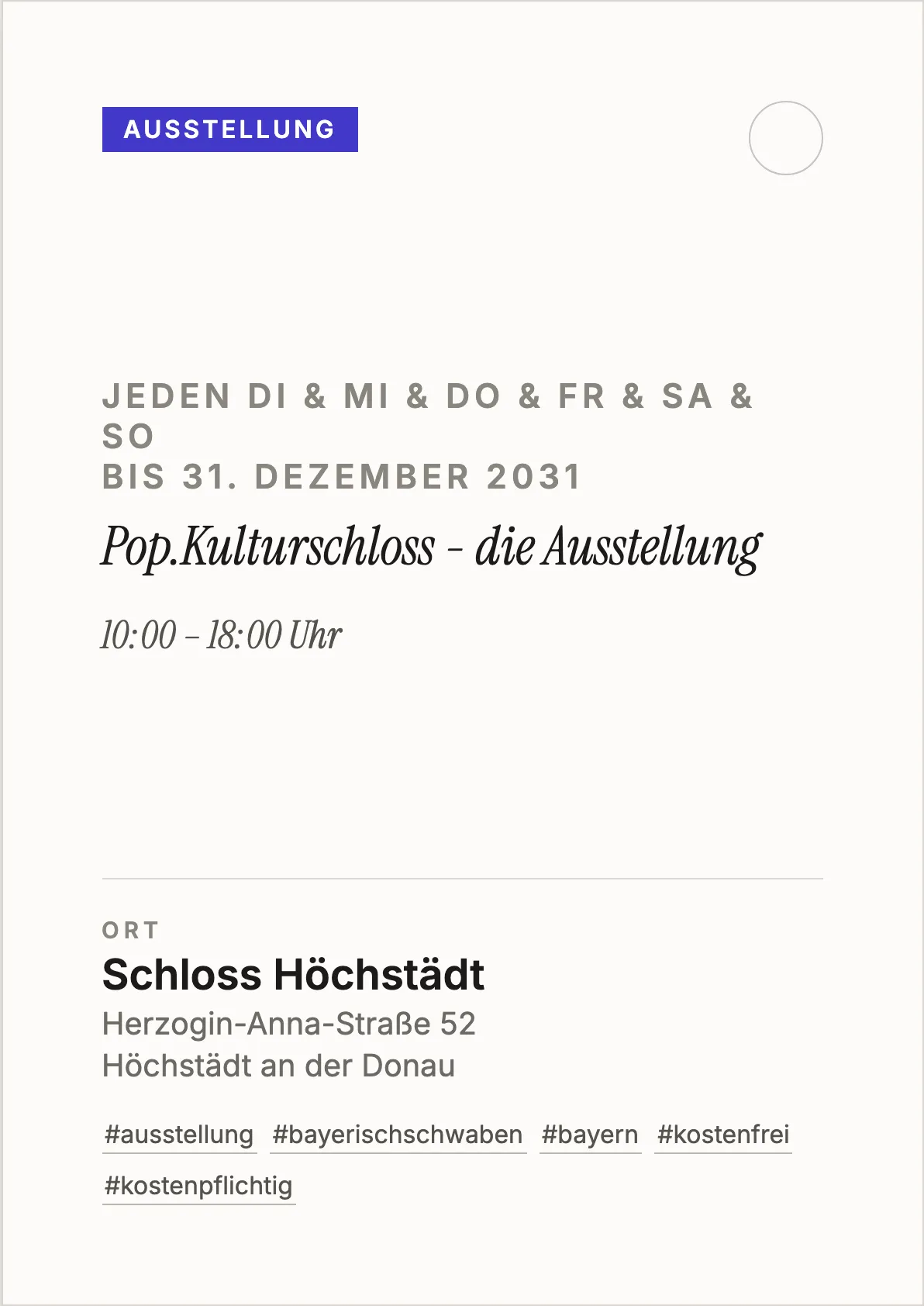Veranstaltungsflyer