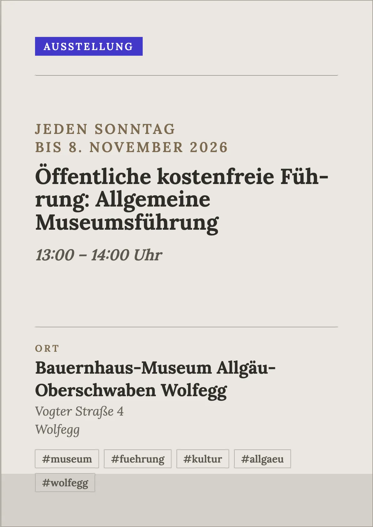 Veranstaltungsflyer