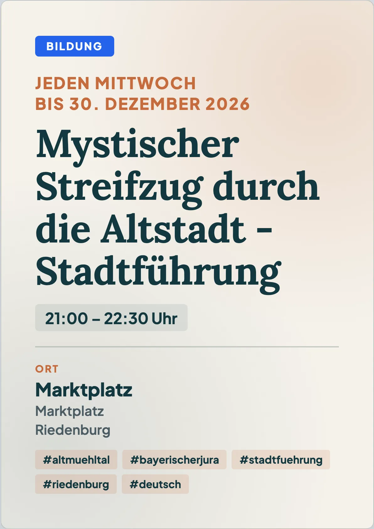 Veranstaltungsflyer