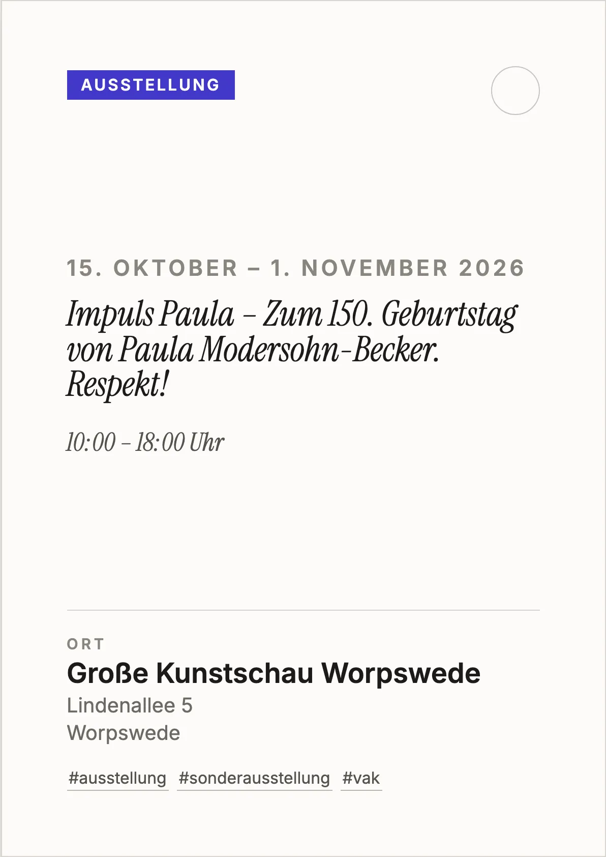 Veranstaltungsflyer