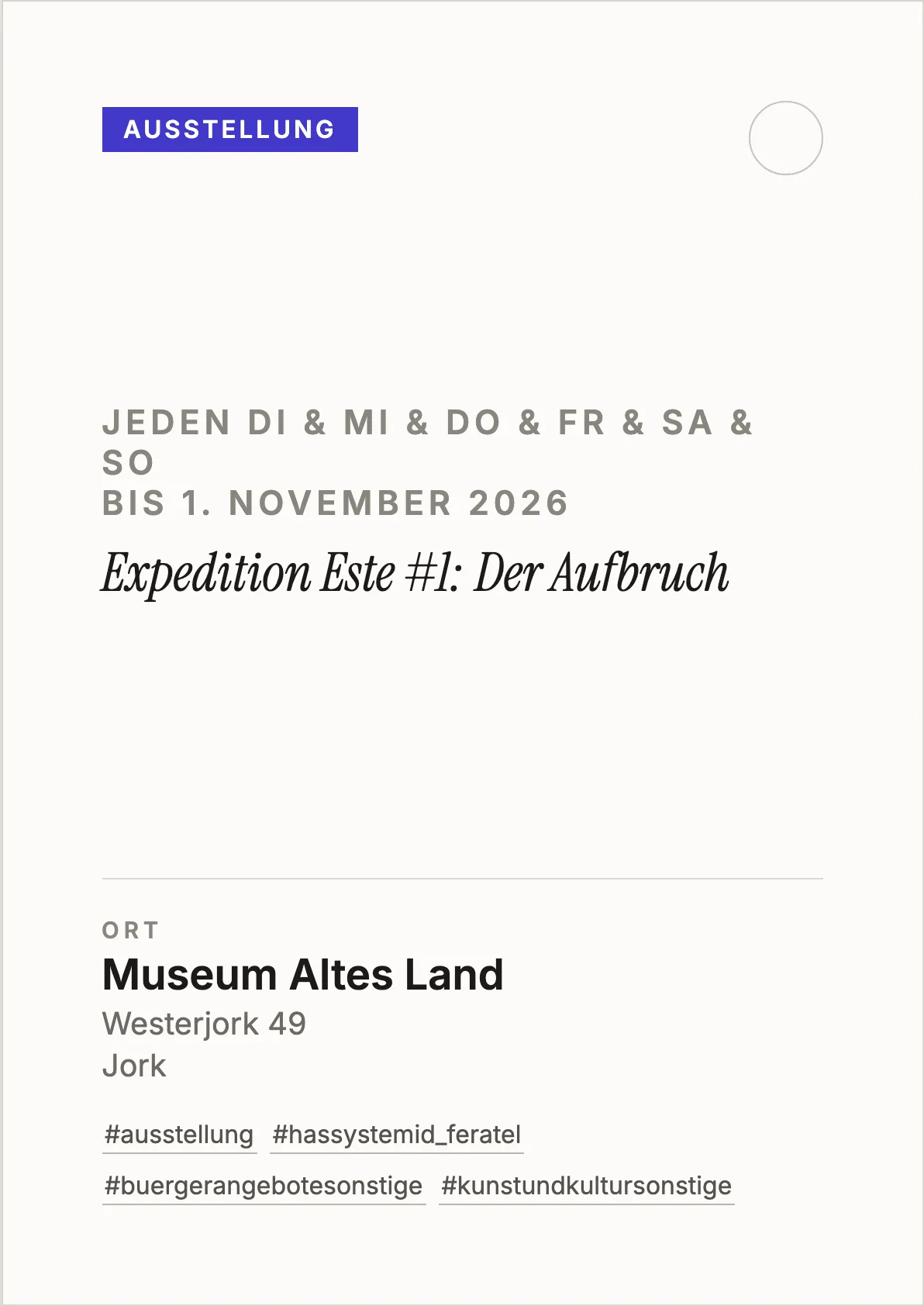 Veranstaltungsflyer