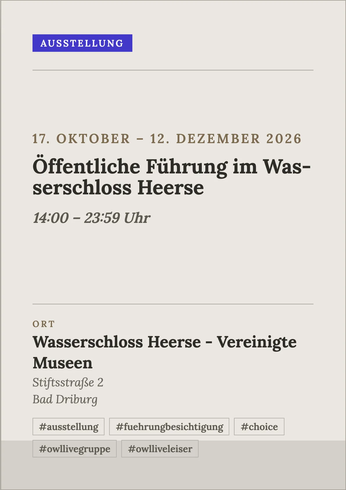 Veranstaltungsflyer