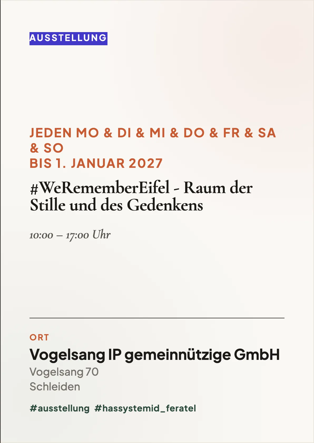 Veranstaltungsflyer