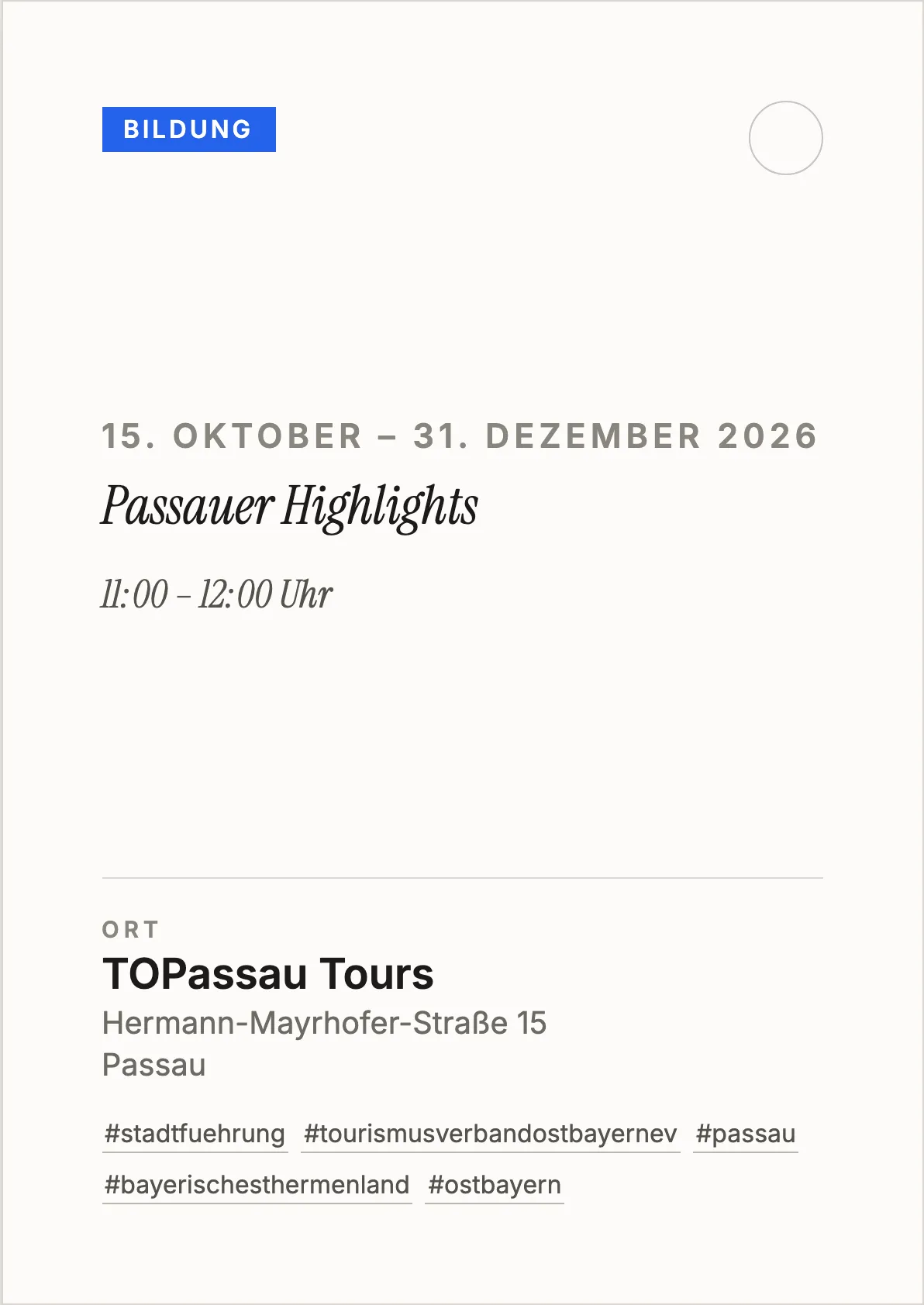 Veranstaltungsflyer